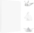 A4 Origami Paper White 100 Sheets, 8.27×11.7 inch Double Sided Color Easy Fold Big Origami Paper A4 Colored Copy Papers Thin 70gsm for Beginners, DIY handwork Art and Craft Projects (210 x 297 mm)