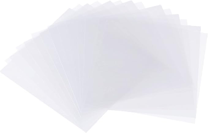 10-Pack 10 mil 12-Inch-by-12-Inch Blank Stencil Sheet for Laser Cutting Vinyl,Transparent PET, Acetate Mylar Stencil Tools and Machines Template Material