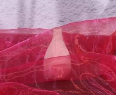 Two-Tone Iridescent Holographic Organza Fabric - 5.5 Yards by The Yard | Lightweight Sheer Tulle | for Wedding Dresses, Party Decor, DIY Crafts, Shiny Backdrops(ICY Shimmery Magenta)