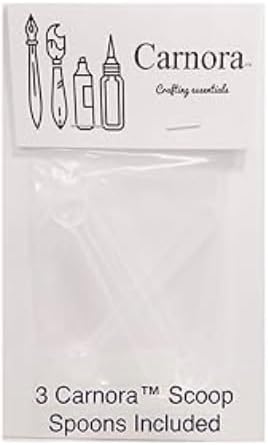 Tim Holtz Rock Candy Glitter, Clear and Chunky, Bundle of 2 Jars, 4.7 Ounces Each, 3 Carnora Scoop Spoons