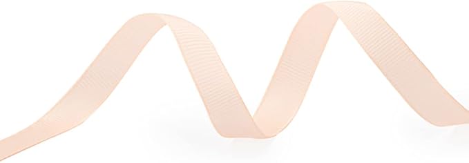 LIUYAXI 1/2" X 50 Yards Solid Peach Grosgrain Ribbon, Perfect for Crafts, Wedding Decor, DIY Hair Accessories, Sewing, Gift Package Wrapping and More