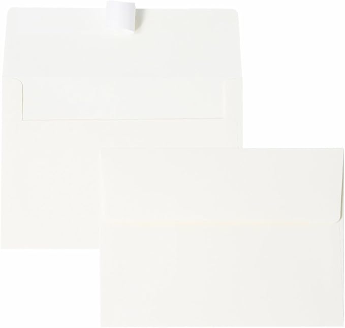Keketer A4 Cream White Printable 4x6 Envelopes 70 Pack Self - Seal, for 4x6 Cards, Weddings, Invitations, Baby Shower 4.25 x 6.25 Inches
