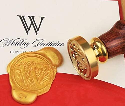 Vintage Santa Claus Monogram Sealing Wax Seal Stamp Red Brass Metal Handle Kit Custom Invitation Embellishment Christmas Gift Wrap Package Custom Logo Words Wax Seal Stamp Set