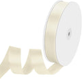 1" Width x 100 Yards Satin Ribbon, Ivory Ribbon Perfect for DIY Craft, Bows, Gift Wrapping, Flower Bouquet, Valentine's Day, Christmas and Party Decoration