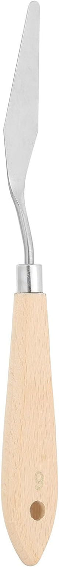PATIKIL Art Spatula, No.9 16mm Stainless Steel Flexible Palette Knife Painting Knife Painting Spatula Oil Painting Mixing Scraper with Wood Handle for Canvas Acrylic Painting, Brown