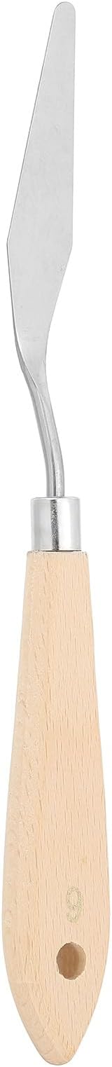 PATIKIL Art Spatula, No.9 16mm Stainless Steel Flexible Palette Knife Painting Knife Painting Spatula Oil Painting Mixing Scraper with Wood Handle for Canvas Acrylic Painting, Brown
