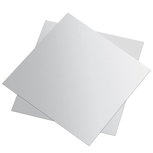 2 Pieces 6061 T651 Aluminum Sheet Metal 6 x 6 x 1/16Inch Thickness Rectangle Metal Plate, 1.5mm Aluminum Sheet, Plate for Crafting, Industry