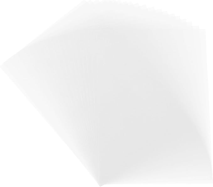 MECCANIXITY Colored Vellum Paper, 40 Sheet White Transparency 8.3" x 5.9" Printable Vellum Paper, Translucent Vellum Sheets for Printing Wedding Invitations Ink Jet Laser Printer