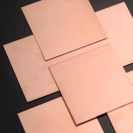 2 Pcs Copper Sheet, 10" x 8", 20 Gauge(0.8mm) Thickness, Double Sided Film Attached 99.9% Pure Copper Sheets Metal Plates for Crafting. Modelers, Jewelry, Repairs, Electrical