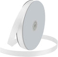 5/8" Wide x 100 Yards Single Face Polyester Satin Ribbon, Satin Ribbon for Crafts, Gift, Hair Bows, Wedding Party Decoration, Bow Making & Other Projects (White)