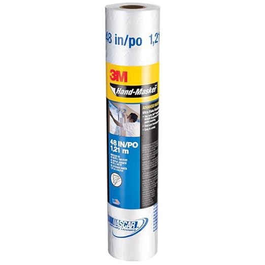 3M 12-Rolls of 48” x 180 AMF48 Hand-Masker Pre-Folded Advanced Masking Film