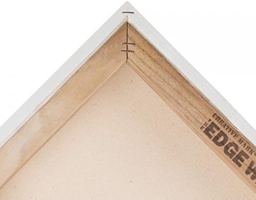 Creative Mark The Edge Deluxe Cotton 1-1/2" Deep Stretched Canvas for Painting, 12x36 Pack of 3, 14oz. Primed Weight, Universal Archival Priming, Medium Tooth, Hand-Stretched Canvas for Painters