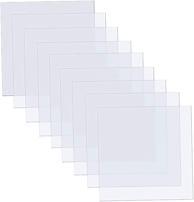 15 Pieces 4 mil Blank Stencil Sheets, 12 x 12 Inch Clear Blank Material Mylar Templates, Square Stencil Template for Vinyl Cutting Machine/Silhouette Stencils Material
