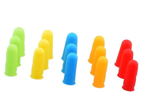 30 Pieces Silicone Hot Glue Gun Finger Caps, 5 Colors Finger Guard Protectors or Glue/Sewing/Wax/Rosin/Resin/Honey/Adhesives/Scrapbooking (30PCS)…