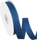 5/8" Width x 50 Yards Satin Fabric Ribbon, Navy Blue Ribbon Perfect for DIY Bows, Swags, Gift Wrapping, Craft, Flower Bouquet，Christmas and Party Decoration