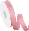 5/8" Width x 50 Yards Satin Fabric Ribbon, Pink Ribbon Perfect for DIY Bows, Swags, Gift Wrapping, Craft, Flower Bouquet，Christmas and Party Decoration