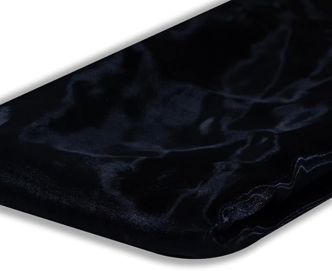 Fynite Black Organza Fabric by The Yard | 2 Yard Long | 44" Wide | Bridal Soft Sheer Organza Tulle for DIY Wedding Dress Fashion Craft Decorations