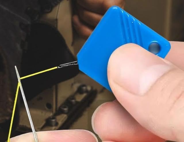 Automatic Needle Threaders for Hand Sewing, 2025 Upgrade Embroidery Floss, Sewing Machine Needle Threader, Sewing Supplies Tool, Fits All Needle Sizes (5, Blue)