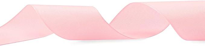 LIUYAXI 1" X 50 Yards Solid Pink Grosgrain Ribbon, Perfect for Crafts, Wedding Decor, DIY Hair Accessories, Sewing, Gift Package Wrapping and More