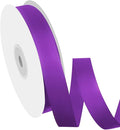 5/8" Width x 50 Yards Satin Fabric Ribbon, Purple Ribbon Perfect for DIY Bows, Swags, Gift Wrapping, Craft, Flower Bouquet，Christmas and Halloween Party Decoration