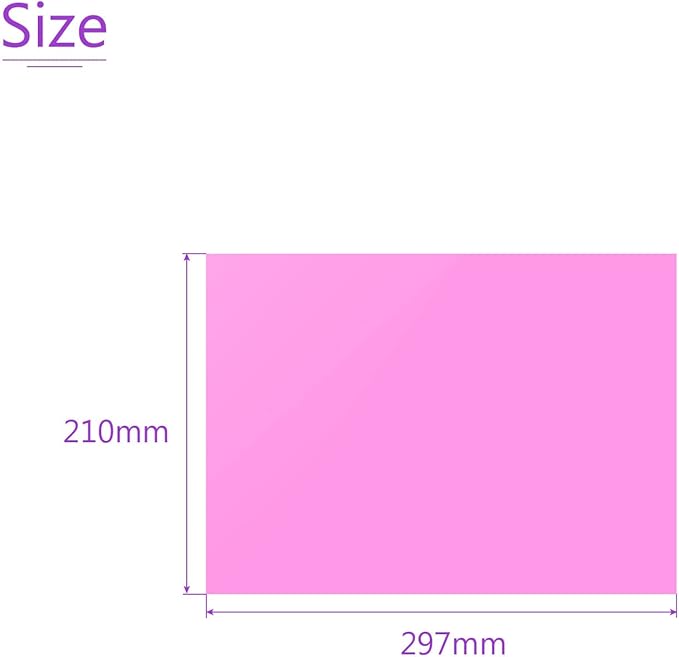 DMiotech 10Pcs Correction Gel Light Filter Overlay Transparent Plastic PVC Sheets Pink for Photo，Film,Video