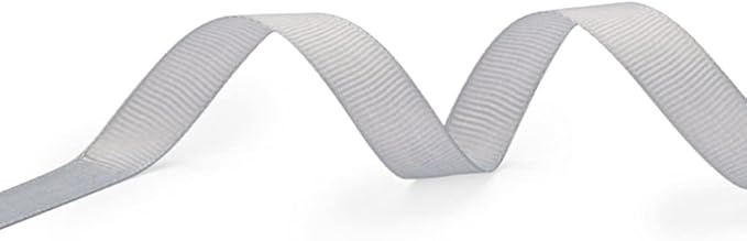 LIUYAXI 5/8" X 50 Yards Solid Silver/Grey Grosgrain Ribbon, Perfect for Crafts, Wedding Decor, DIY Hair Accessories, Sewing, Gift Package Wrapping and More