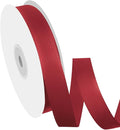 5/8" Width x 50 Yards Satin Fabric Ribbon, Burgundy Ribbon Perfect for DIY Bows, Swags, Gift Wrapping, Craft, Flower Bouquet, Christmas and Party Decoration