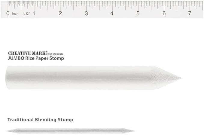 Creative Mark Blending Stumps - Solid Double-Ended Blending Stumps for Blending Charcoal, Pencils, Pastels, and More! - [Size # 4-12 Count] (Pack of 2)