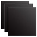 3 Pack 5052 Aluminum Sheet Metal 12 x 12 x 1/16 (0.06”) Inch Black Anodized Aluminum Sheet 1.5MM Thin Aluminum Plates Engraving Blanks for Laser Engraving, Crafting, Decoration