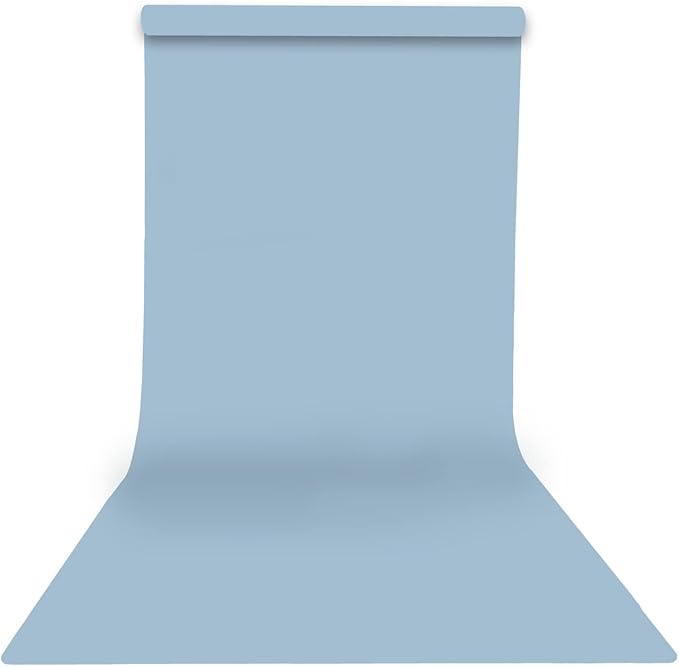 Yizhily Seamless Photogrphy Background Paper, Paper Backdrop Roll for Photoshoot, 53" x16', Sky Blue