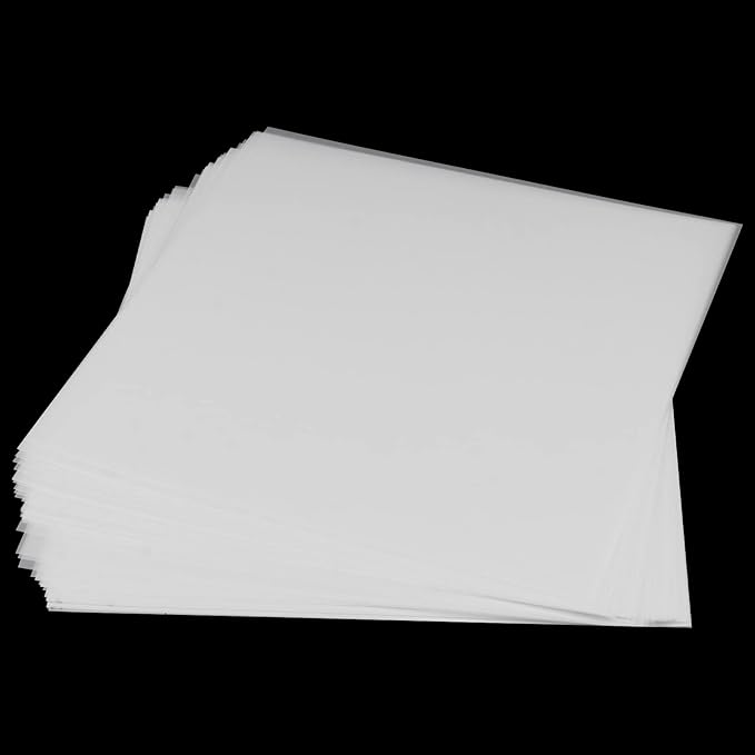 HOIGON 50 PCS 7.4 Mil Mylar Stencil Sheets,12 x 12 Inch Blank Clear Stencil Templates, Mylar Sheets for Arts, Crafts, Make Your Own Stencils