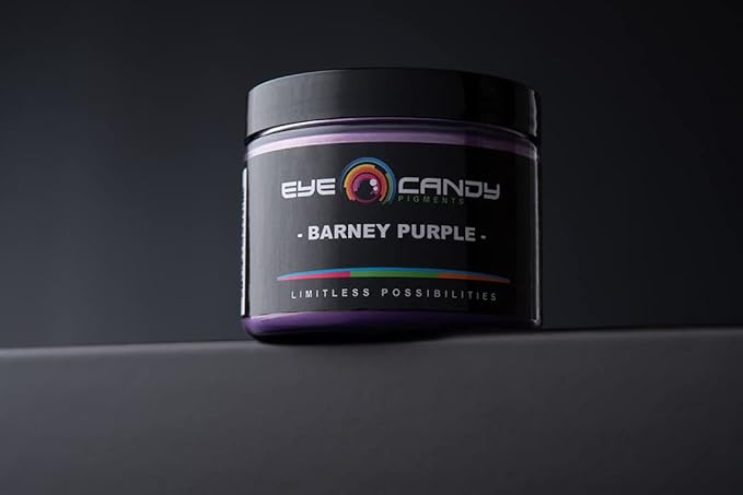 Eye Candy Pigments Premium Purple Mica Powder - Barney Purple (50gr) - for Epoxy, Resin, Soap, Paint, Woodworking, Acrylic Pouring, Bath Bombs, Fishing Lures - DIY Arts and Crafts Additive