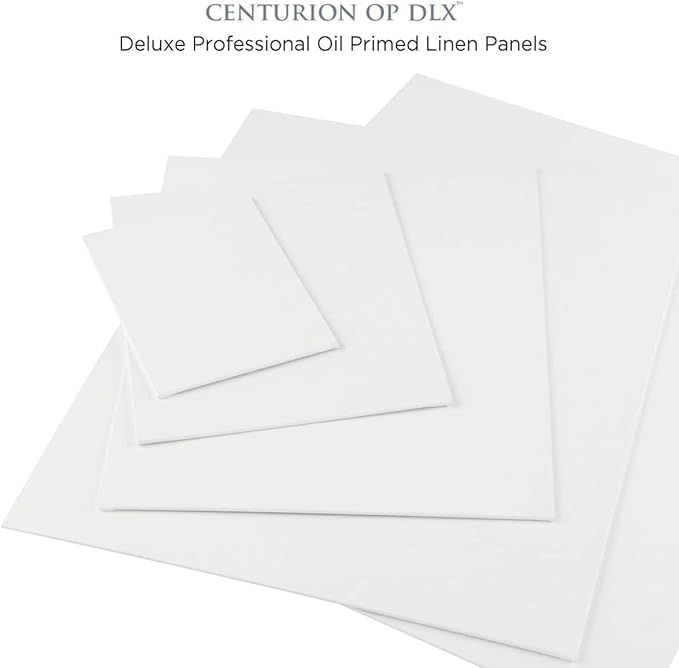 Centurion Deluxe Professional Oil Primed Linen Stretched Canvas - Enhanced Oil Priming for Superb Performance & Color Retention - [12 Pack - 4x6"]