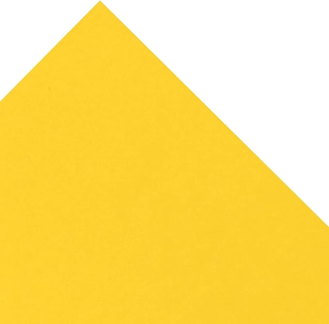 PA Paper Accents Stash Builder Cardstock 8.5" x 11" Raincoat Yellow, 65lb colored cardstock paper for card making, scrapbooking, printing, quilling and crafts, 25 piece pack