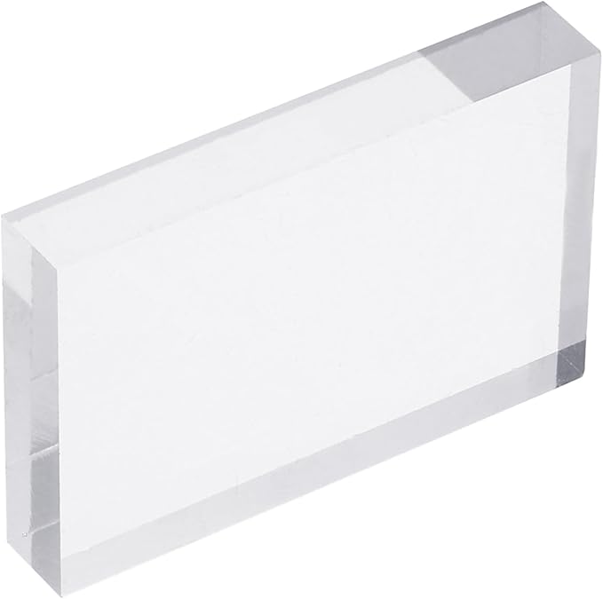 PATIKIL Acrylic Stamp Block, 1 Pack Clear Stamping Block with Grid Lines Decorative Mounting Blocks Set Rectangle for Scrapbooking Crafts Card Making