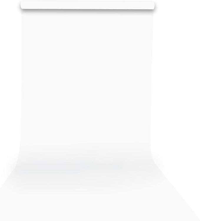 Yizhily Seamless Photography Photo Backdrop Background Paper for Photoshoot, Arctic White, 53''x16.5'