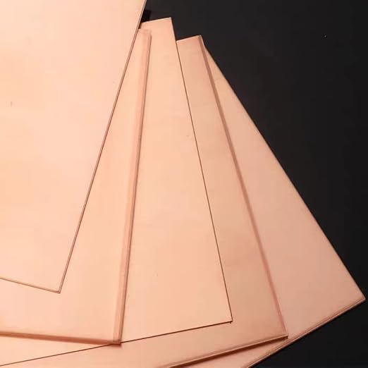 2 Pcs Copper Sheet, 10" x 8", 20 Gauge(0.8mm) Thickness, Double Sided Film Attached 99.9% Pure Copper Sheets Metal Plates for Crafting. Modelers, Jewelry, Repairs, Electrical