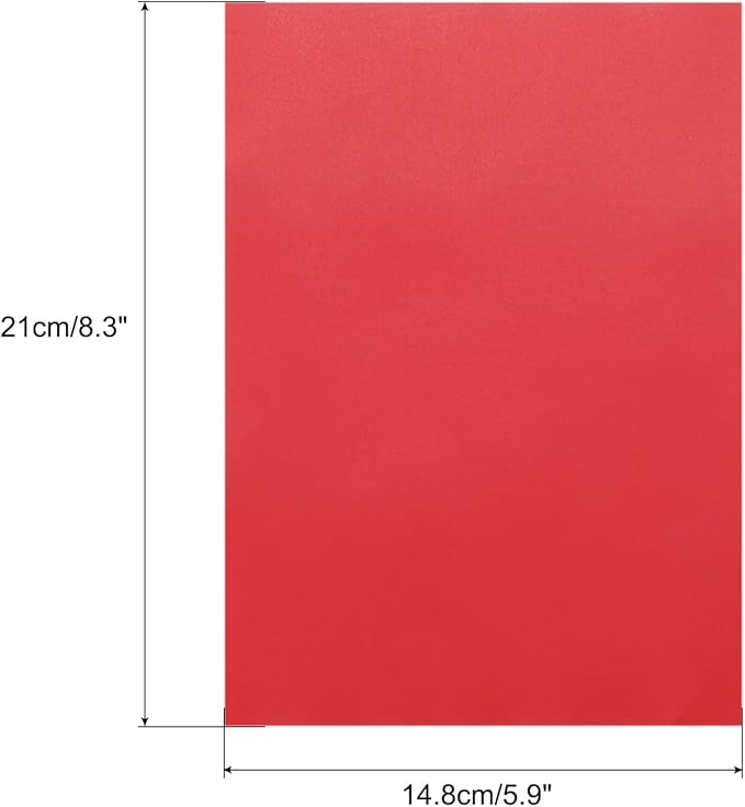 MECCANIXITY Colored Vellum Paper, 40 Sheet Red Transparency 8.3" x 5.9" Printable Vellum Paper, Translucent Vellum Sheets for Printing Wedding Invitations Ink Jet Laser Printer