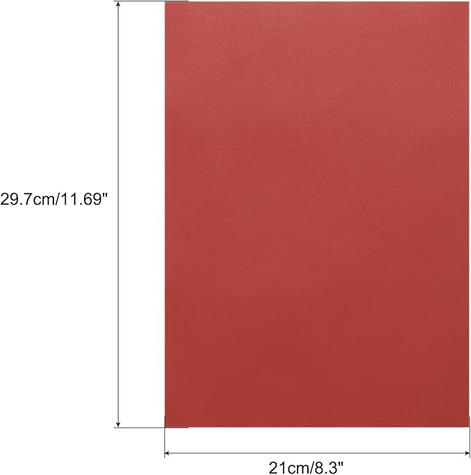 MECCANIXITY Colored Vellum Paper, 50 Sheet Red Transparency 11.7 x 8.2 Printable Vellum Paper, Translucent Vellum Sheets for Printing Wedding Invitations, Ink Jet Laser Printer