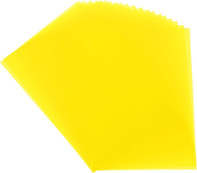 MECCANIXITY Colored Vellum Paper, 40 Sheet Lemon Yellow Transparency 8.5 x 11 Printable Vellum Paper, Translucent Vellum Sheets for Printing Wedding Invitations Ink Jet Laser Printer
