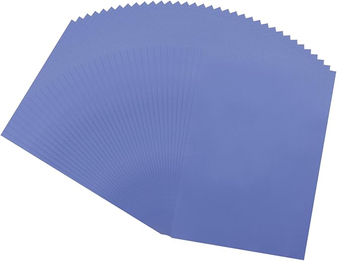 MECCANIXITY 100 Sheet Colored Vellum Paper 5.9" x 8.3", 100gsm Translucent Printable Vellum Sheets for Printing Wedding Invitations Inkjet Laser Printer, Deep Blue