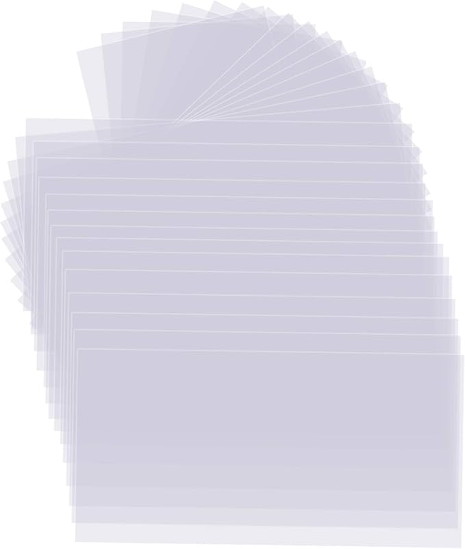 30 PCS Clear Blank Stencil Sheets 12 x 24 Inches, 6 mil Blank Mylar Templates, Large Blank Stencil Material for Making Your Own Stencils
