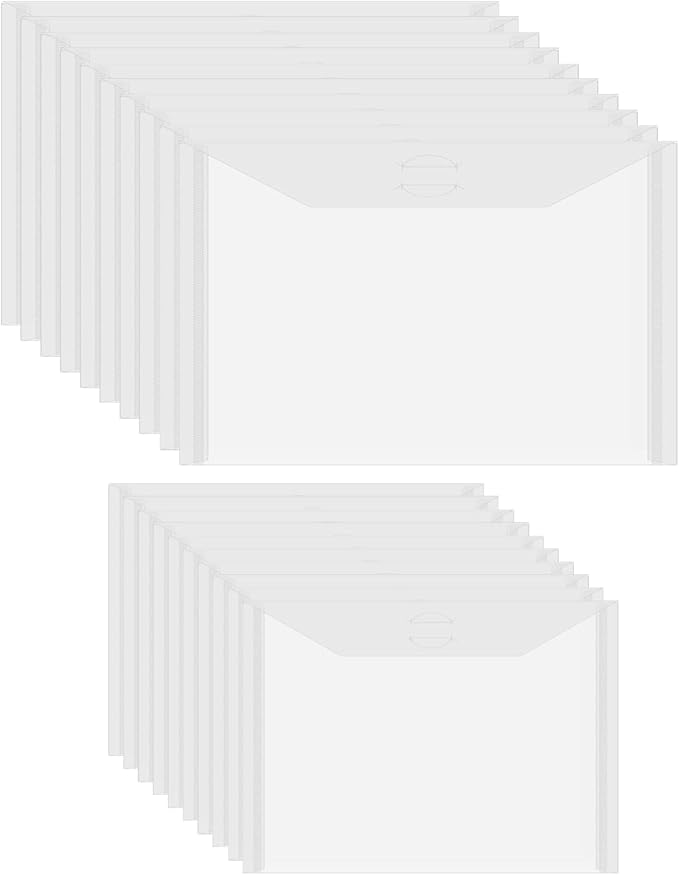 20 Pcs Stamp & Die Storage Pockets Resealable Clear Plastic Seal Bags Storage Case for Cutting Dies Stencil Album Stamp Crafts for DIY Scrapbooking Paper Card Craft Cutting Dies Storage