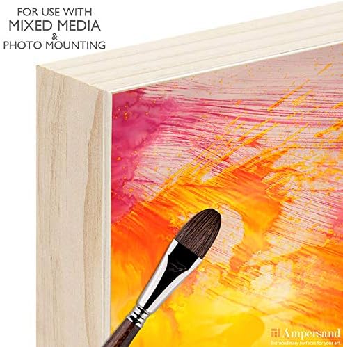 Ampersand Art Supply Unprimed Basswood Artist Panel, 1-1/2" Cradled Profile 8"x8"