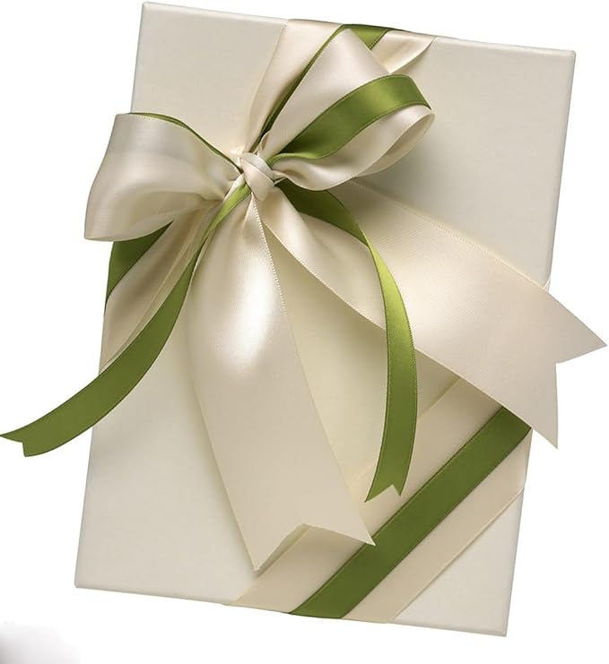 1-1/2" Width x 100 Yards Satin Ribbon, Ivory Ribbon Perfect for DIY Craft, Bows, Gift Wrapping, Flower Bouquet, Valentine's Day, Christmas and Party Decoration