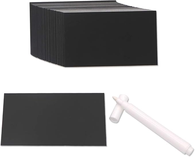 Mini Chalkboard Signs 100 Pcs Erasable Chalkboards Tags with 1 Pcs White Marker for Price Tags Weddings Message Board Signs
