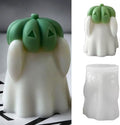 Ghost Holding Pumpkin Resin Mold, Halloween Candle Making Molds Fun Kit Cute Ghost and Pumpkin Epoxy Resin Molds Silicone DIY Craft