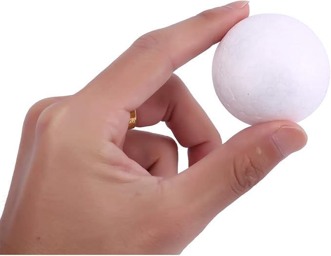 Crafjie 32PCS 2 Inchs Half Round Foam Balls White Hemispherical Polystyrene Balls Half Craft Foam Ball Christmas Craft Ball Wedding Decoration DIY Home Craft Project and Art Decoration