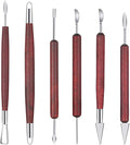 Pottery Tools and Supplies for Polymer, Yagugu 6Pcs Basic Wood Ceramics Carving Tool Supplies kit Accessories for Kids, Adults and Artists Modeling Shaping Building for Art&Craft