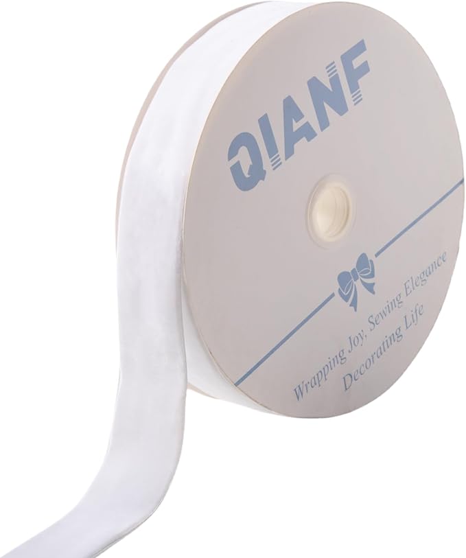Velvet Ribbon, 1 1/2-Inch by 25-Yard Spool (White)